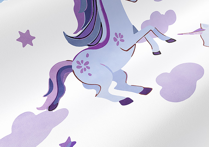 Unicorn Magic, Purple - Twist&Fit Roman Blind - Image 4
